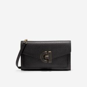 COLE HAAN Oversized Closure Phone Case/Crossbody in Black